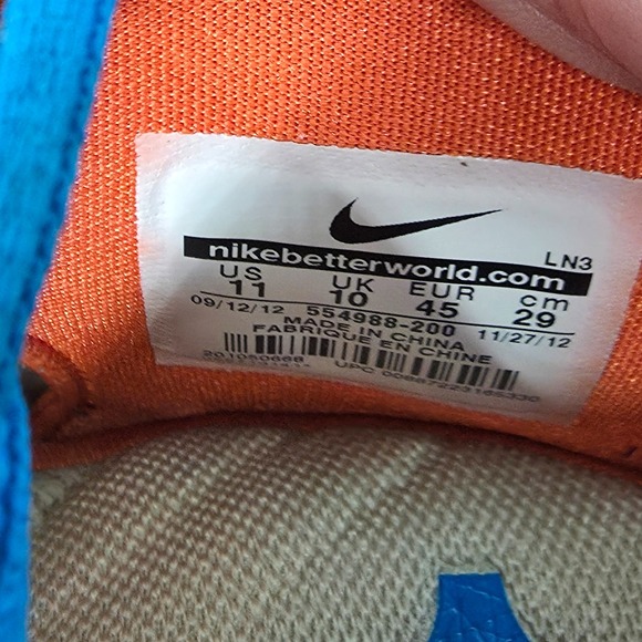 Nike KD 5 Birch Basketball Shoes Men 11 Blue Sail Team Orange Sneakers 554988200 main image 4